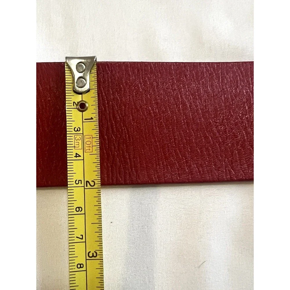 VTG Garuglieri Red Leather Belt fits 27-31” Butterfly Buckle Italy Y2K Boho West